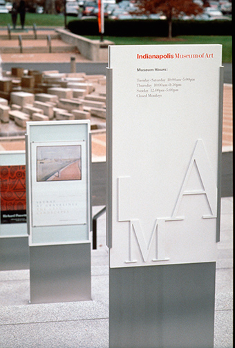 Indianapolis Museum of Art exterior kiosk