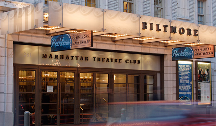 Manhattan Theatre Club canopy entrance identification