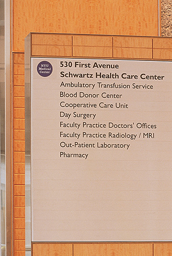 NYU Medical Center kiosk detail