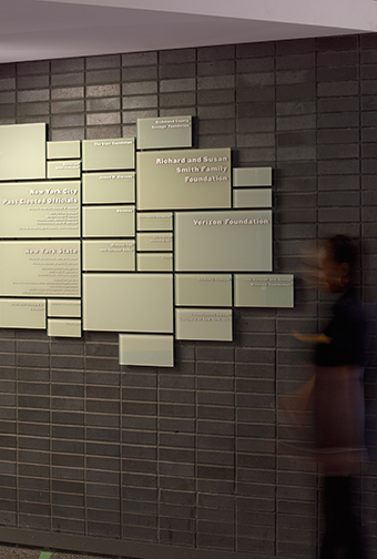 New York Hall of Science donor recognition wall