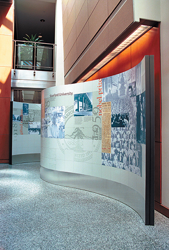 three-dimensional lobby exhibition panels